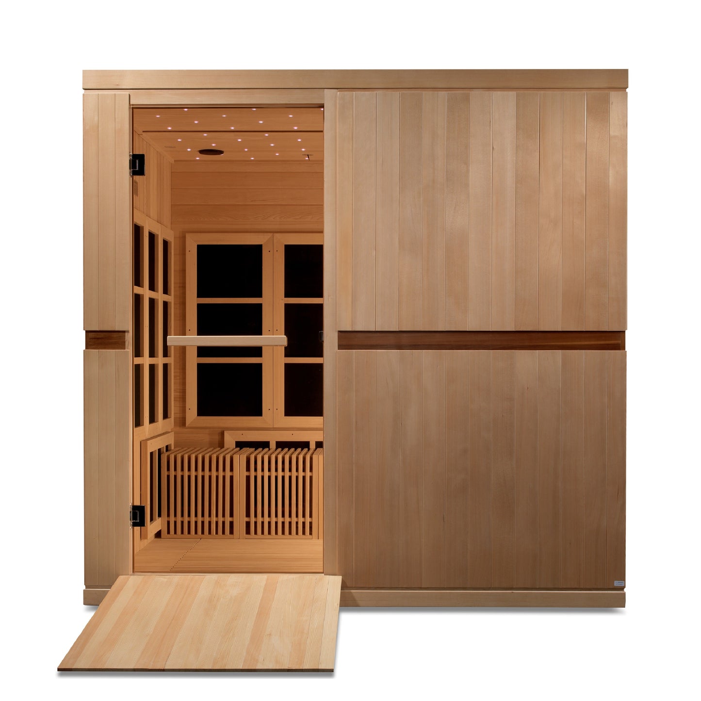 Golden Designs: Catalonia 8 Person Near Zero EMF FAR Infrared Sauna (2025) - Elite Holistic Fitness