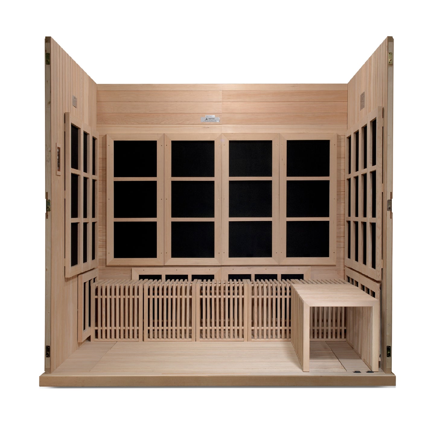 Golden Designs: Catalonia 8 Person Near Zero EMF FAR Infrared Sauna (2025) - Elite Holistic Fitness