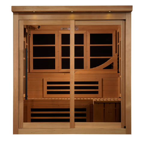 Golden Designs: Monaco Limited Edition 6-person Near Zero EMF FAR Infrared Sauna