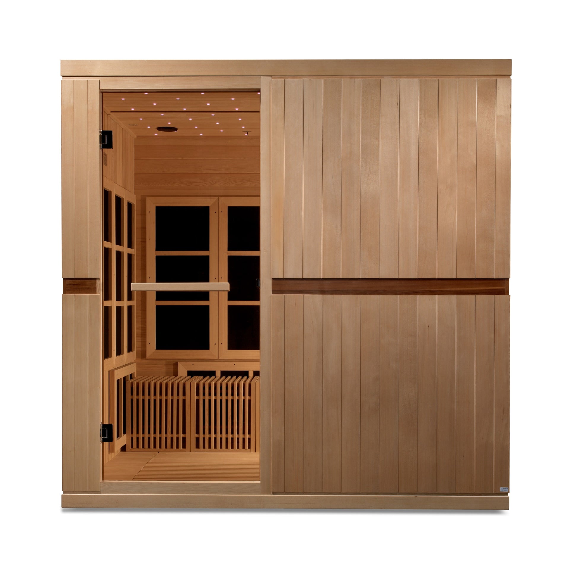 Golden Designs: Catalonia 8 Person Near Zero EMF FAR Infrared Sauna (2025) - Elite Holistic Fitness