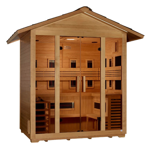 Golden Designs: Gargellen 5 Person Hybrid Outdoor Sauna
