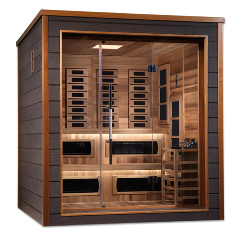 Golden Designs Karlstad 6 Person Outdoor-Indoor Hybrid Sauna